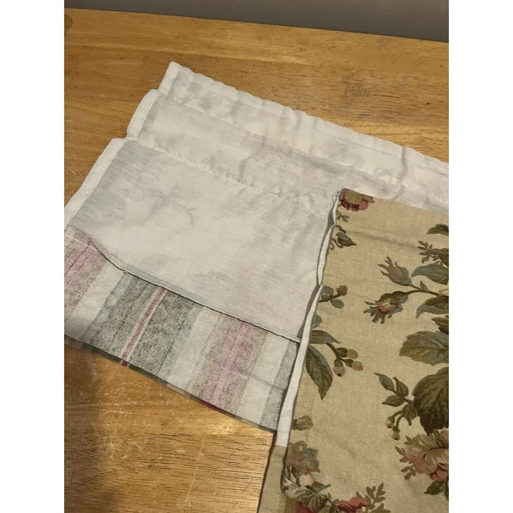 Vtg Waverly Forever Yours‎ Peony Scalloped Valances 50x15